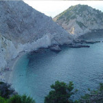 La piccola spiaggia di Aghia Elenis, Cefalonia, Grecia. Author and Copyright Niccolò di Lalla