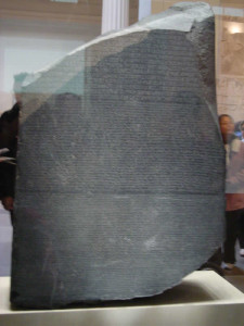 Stele di Rosetta, British Museum, Londra. Author and Copyright Niccolò di Lalla