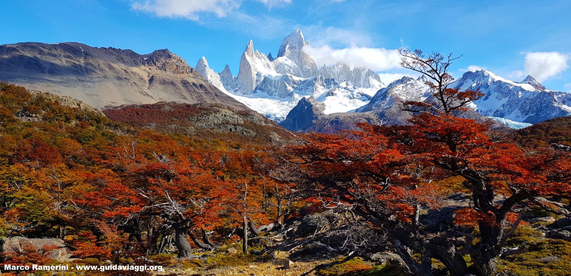 Monte Fitz Roy, Parco Nazionale Los Glaciares, Argentina. Autore e Copyright Marco Ramerini.,.
