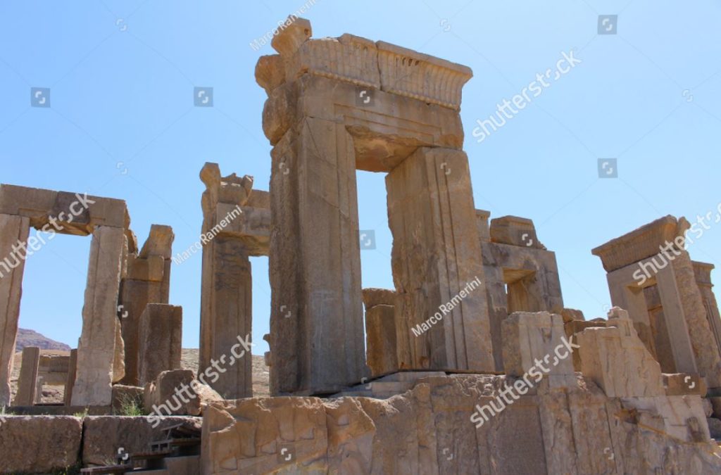 Persepoli, Iran. Il Tachara (Palazzo di Dario il Grande). Rovine della capitale cerimoniale dell'Impero achemenide. Autore e copyright Marco Ramerini.